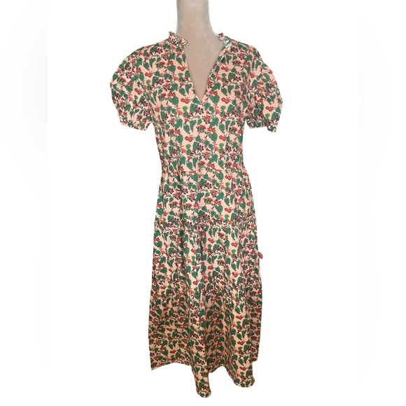 Taylor Tillman New York Dresses & Skirts - Taylor Tillman New York Coral Flowers Print Georgette Dress Cotton Size Medium